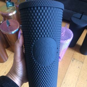 Starbucks matte black studded tumbler NWT